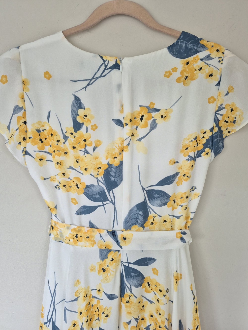 Lulu's French Countryside Floral Print High Low Dress White Yellow - Picture 6 of 9